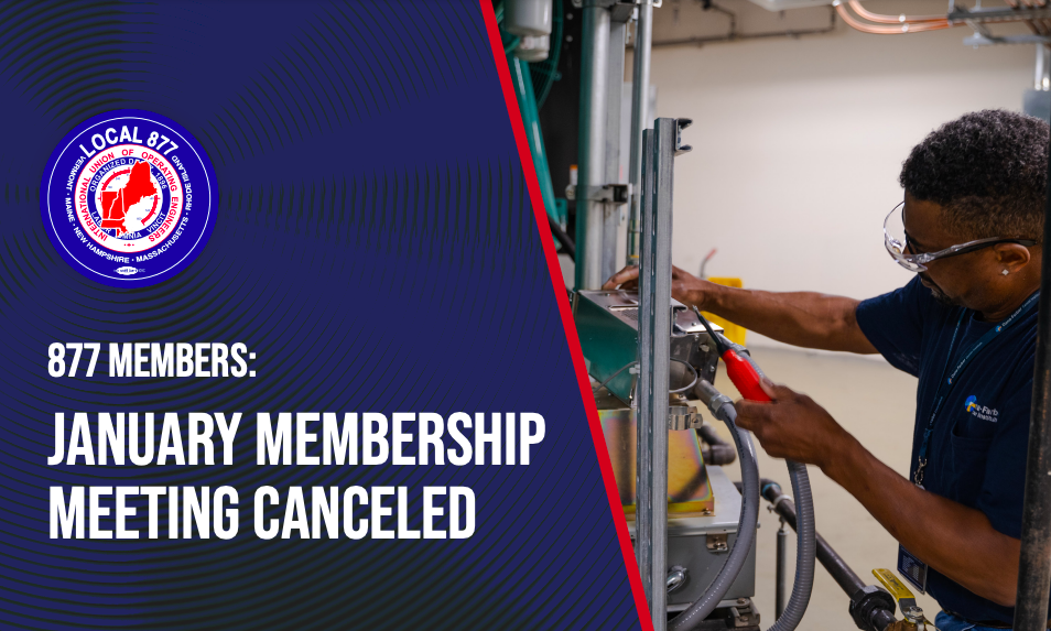 January Membership Meeting Cancelled